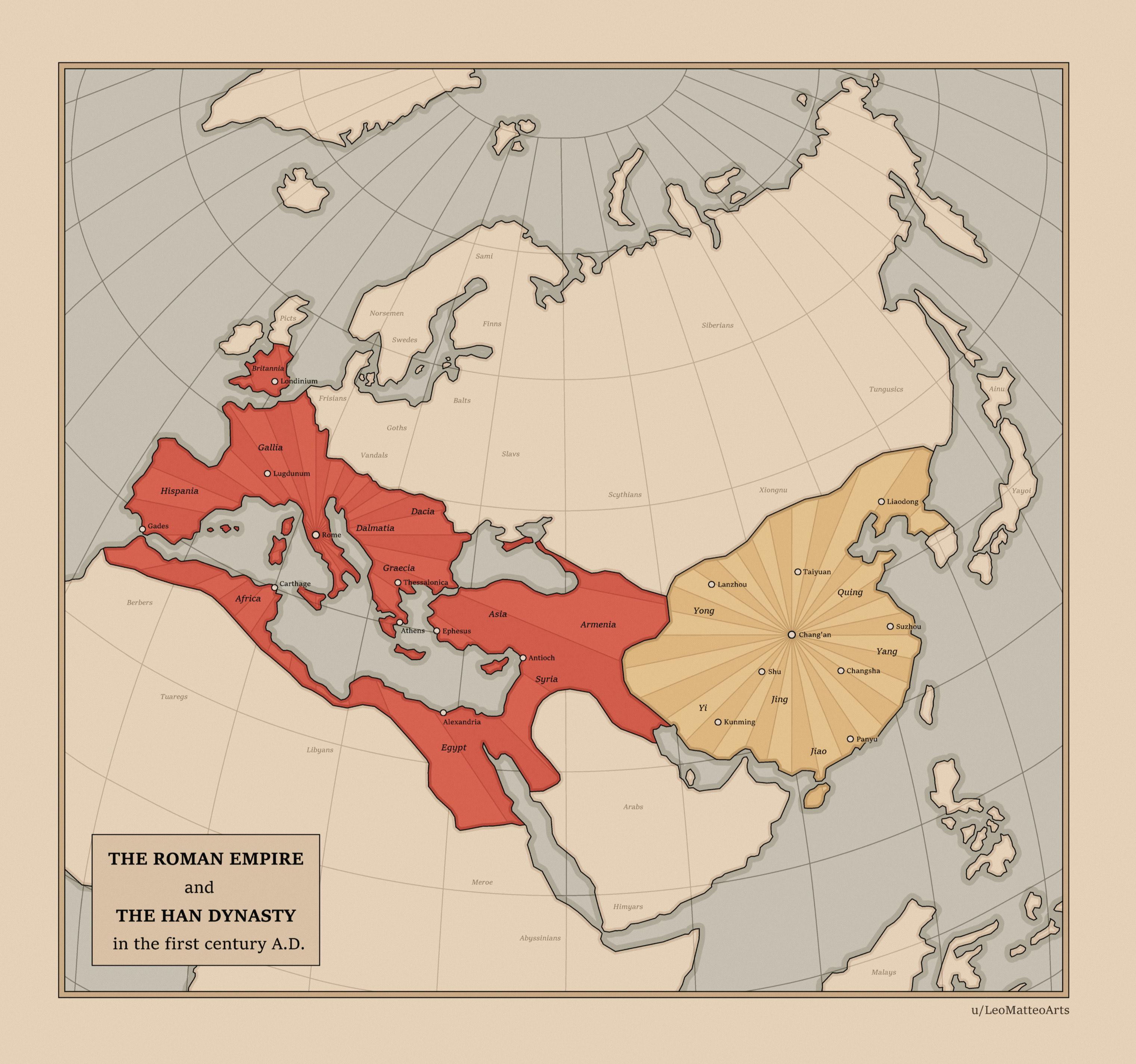 How Were The Han Dynasty And Roman Empire Similar?